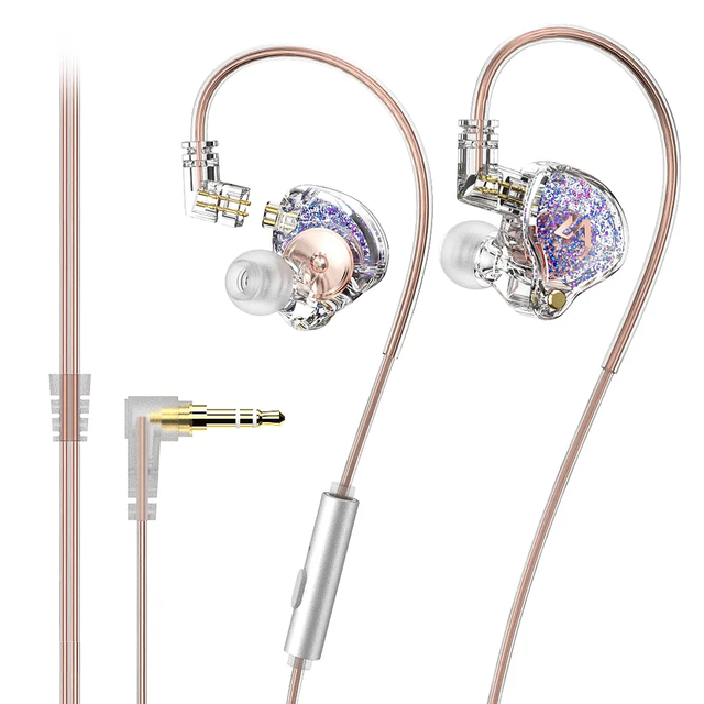 Lafitear LM3 External Magnetic Dynamics Drive in Ear Earphone with Replaceable Cable
