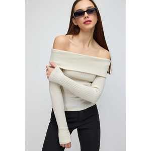 Blusa de Manga Larga para Mujer, Informal-Formal, Estampado Floral a Rayas, Top de Popelina con Bordado de Encaje, Cuello Alto, Talla XL, Ajuste Holgado - Product Image 3