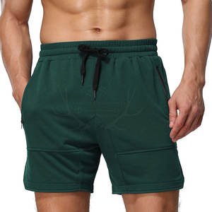 Durable & Comfortable 100% Cotton <b>Men's</b> Gym <b>Shorts</b> Custom Athletic <b>Shorts</b> for Fitness Outdoor Sports Solid <b>Pattern</b> Casual Style - Product Image 2