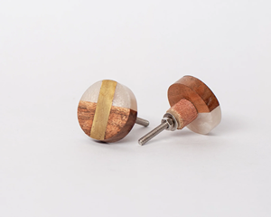 Boutons en résine de bois pour bouton de porte résine de couleur jaune pour les ventes utilisation d'accessoires de meubles de tiroir d'armoires de cuisine - Product Image 4