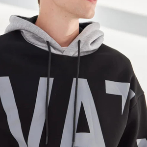 Sudaderas con capucha de gran tamaño de algodón 100% Premium Unisex, estampado de moda callejera bordado con método de serigrafía para otoño - Product Image 5