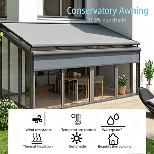 Tenda da Sole Elettrica Retrattile con Telecomando in Lega di Alluminio Tessuto Acrilico Premium per Montaggio a Superficie e Sospensione - Product Image 2