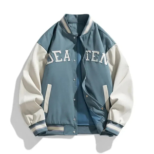 Vestes d'université personnalisées brodées Throwback Starter Letterman Jacket Satin University Jacket - Product Image 1