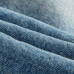 Chaqueta vaquera con botones de gran tamaño personalizada, Chaquetas vaqueras de manga larga con cuello vuelto azul para hombre - Product Image 4