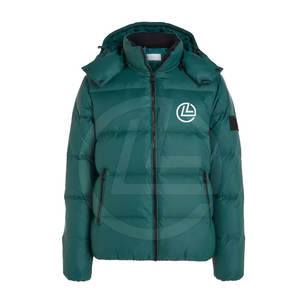 Doudoune isolée élégante pour hommes avec finition élégante Col montant Poignets élastiques Poches avant-Style High Street - Product Image 1