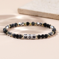 Ensemble de bracelets en perles personnalisés de style bohème Go2boho MAMA Meilleure maman Cadeau pour la fête des mères