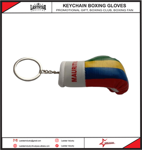 Mini llavero de guante de boxeo personalizado de cuero PU de alta calidad con bandera de país para llavero y exhibición de logotipo - Product Image 5