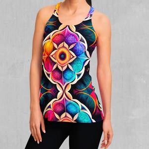 Camiseta sin mangas con estilo Premium para mujer, ropa informal de tela elástica sin mangas de talla grande 100% de poliéster con sublimación personalizada - Product Image 3