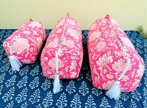 Vintage <b>for</b> Hand Block Printed Cotton Bags Zipper Closure | Durable Water Resistant Eco-Friendly Large Customizable Travel - Product Image 3