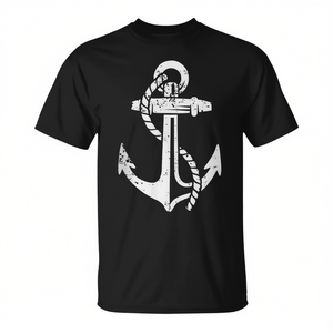 T-shirt promotionnel de capitaine marin avec ancre de bateau - Product Image 2