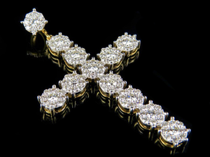 Colgante de cruz de plata S925 con diamante de moissanita de corte redondo para hombres y mujeres, collar de moda religiosa Hip Hop helado, joyería - Product Image 5