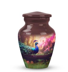 Paon Amour Urne Mémorial pour Cendres Humaines Scène de Jardin Urne de Réglage Naturel Oeuvre Unique Urnes Décoratives Mémoire des Amoureux des Oiseaux - Product Image 5