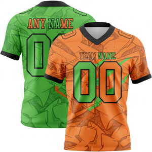 Maillot de football américain à manches courtes personnalisable pour hommes, respirant, grande taille, uniforme de jeu, vêtements d'équipe personnalisés pour les jeunes - Product Image 1