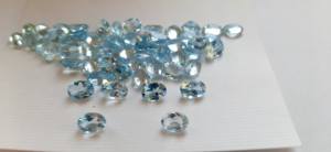 Gran oferta, piedras preciosas de cuarzo Topacio Azul Natural de alta calidad, corte ovalado suelto, accesorios de joyería DIY al por mayor - Product Image 3