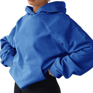 Increíble estilo Sudadera con capucha Casual Streetwear Drop Shoulder Figuras Transpirable Ecológico Sudaderas con capucha de punto para mujer - Product Image 3