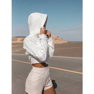Sweats à capuche et sweat-shirts en coton à manches longues pour femmes avec logo brodé - Product Image 3
