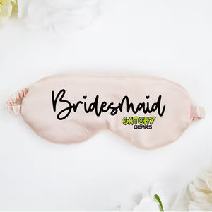 Cadeaux de marque bon marché Masque pour les yeux en soie imprimé avec logo personnalisé - Product Image 1