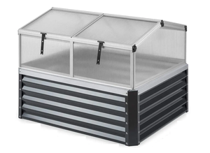 Kép phát triển trại trồng hộp ngoài trời Vườn Kim Loại Lớn lên giường vườn với khung lạnh Polycarbonate nhà kính - Product Image 6