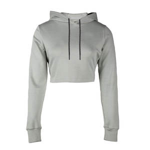 Custom Logo Streetwear Women <b>Sweatshirt</b> Pullover <b>Gym</b> Hoodies Women Crop Hoodie Ladies Casual Crop Top Hoodie - Product Image 5