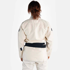 Combinaison de lutte blanche personnalisée, extensible, légère, respirante, tenue d'entraînement d'arts martiaux avec ceinture pour adultes - Product Image 3