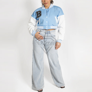 Chaqueta Universitaria Moderna para Mujer, Chaqueta Letterman con Logotipo Personalizado, Abrigo de Invierno, Chaquetas Universitarias Transpirables para Mujer, Personalizadas OEM - Product Image 6