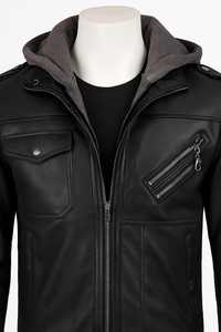 Abrigo de Cuero Personalizado de Alta Calidad, Abrigos de Cuero Cálidos para Hombre, Chaquetas de Invierno, Chaquetas de Moda - Product Image 3