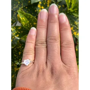 Moonstone Heart <b>Ring</b> 925 Sterling Silver Handmade Heart Shape Gemstone <b>Ring</b> Wholesale Jewelry Supplier - Product Image 4