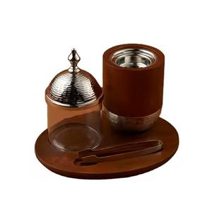 Ensemble de brûleur à encens arabe Bakhoor en bois de santal anti-odeur pour toutes les saisons, cadeaux portables - Product Image 1