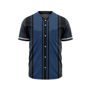 Ventes en gros de maillots de baseball brodés personnalisés de haute qualité, uniforme d'équipe personnalisé, maillot de baseball à boutons complets, fabrication - Product Image 4