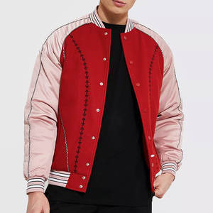 Custom Made Lightweight Wool Fleece Material Winter Jacket for Men New Style Heated Varsity Jacket Stand Collar Lettermen Style - Product Image 1