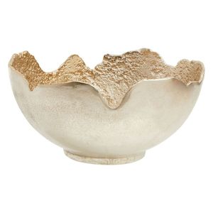 Cuenco de dátiles de metal antiguo martillado de primera calidad adecuado para exhibir postres de frutas variadas, dulces y aperitivos secos - Product Image 4