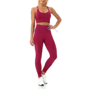 Conjunto de Yoga para Mujer de la Mejor Calidad, Frente Sólido Personalizable, Ecológico, Transpirable, Spandex/Poliéster Resistente, Ropa Deportiva de 2 Piezas - Product Image 6