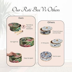 กล่องโรตีไม้แบบดั้งเดิมพร้อมฝาแกะสลักสำหรับจัดแสดงอาหารอย่างสวยงาม กล่องชาปาตีไม้ที่ทนทานในราคาที่ถูกที่สุด - Product Image 6