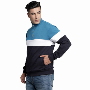 Sudadera de tres colores de moda Manga larga Tallas grandes Media cremallera Hecho en con diseño y logotipo personalizados - Product Image 4