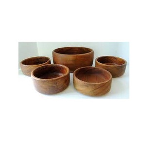 Bol en bois ustensiles de cuisine utiliser usine réutilisable fait à la main 100% bol en bois d'acacia rond naturel - Product Image 6