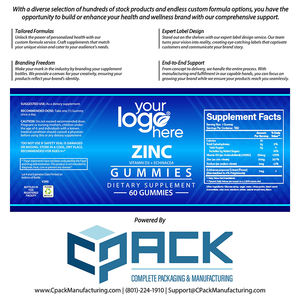 Complément alimentaire de qualité supérieure, marque privée, multivitamines pour adultes, zinc, D3, bonbons gélifiés, fabricant américain - Product Image 4