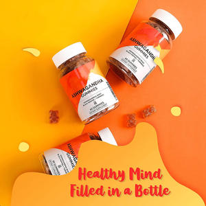 Basso MOQ integratore sanitario estratto di radice vegetale Ashwagandha Gummies con pepe nero curcuma - Product Image 6