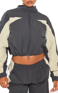 Ensembles de survêtement de sport pour femmes personnalisés, ensembles de jogging avec fermeture éclair, pantalons de jogging d'entraînement, coupe-vent en nylon, ensembles de survêtement - Product Image 4