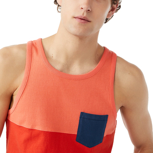 Camiseta sin Mangas de Estilo Único 2026, de Alta Calidad, Ecológica, Transpirable, Teñida con Tintes Naturales, de Algodón, con Parches, Informal, para Hombre - Product Image 4