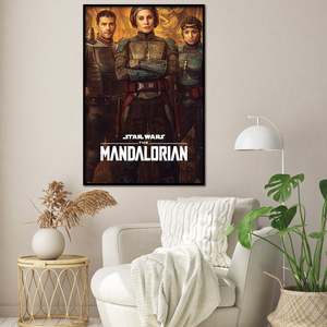 Modern Style Bo-Katan Kryze <b>Poster</b> From the Mandalorian Canvas Wall Art with Black Frame - Product Image 1