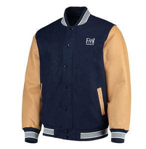 Nouvelle arrivée de vestes de baseball Letterman avec design personnalisé Blouson bombardier d'hiver à manches en cuir chaudes - Product Image 2