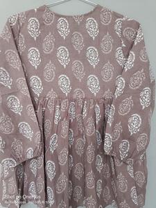 Vestido de algodón floral Maxi bohemio vestido con estampado de bloque de mano 100% algodón nuevo artical 2023 para fiesta y ropa de playa - Product Image 5