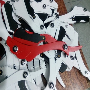 โลหะพับมืออาชีพสแตนเลสทองสีดำ Parker ตรงตัดผมมีดโกนที่มีโลโก้ที่กำหนดเอง - Product Image 4