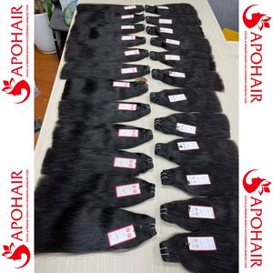 Cabello humano sin procesar Remy, Color negro, calidad superior, de 2 a 3 mechones, Color Natural - Product Image 1