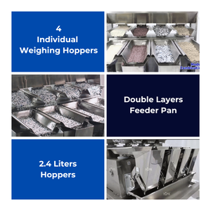 Doanh Nghiệp Nhỏ máy sản xuất 2.4L Phễu 2 & 4 đầu tuyến tính multihead kết hợp định lượng - Product Image 3