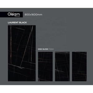 Laurent Black A Grade 800x1600mm Azulejos de porcelana brillante para pisos de diseño - Product Image 1