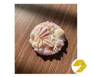 Handcrafted Coastal Seashell Mirror Vietnam Glossy Shells Mini Seashell Mirror Beach Decor Best Price Exclusive Deal Offer - Product Image 2