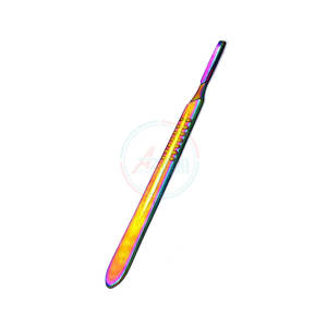 Source d'alimentation manuelle de couleur personnalisée en gros manche de scalpel en acier inoxydable base de conception unique pour les instruments chirurgicaux - Product Image 2