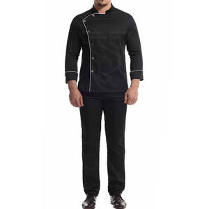 ชุดยูนิฟอร์มเชฟผู้ชายผ้าฝ้าย/โพลีเอสเตอร์สีตามสั่งขายส่ง บริการ OEM คุณภาพสูงสำหรับร้านอาหารและบาร์ - Product Image 1