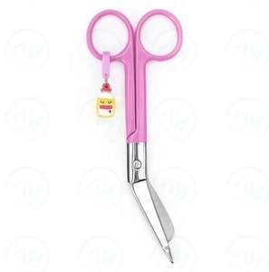 Tijeras de operación quirúrgica de acero inoxidable Pinzas Kelly y tijeras de vendaje con mangos impresos coloridos - Product Image 2